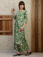 Floral Printed Co-Ords, Green - Hiral Fashion | Grocsy