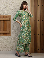 Floral Printed Co-Ords, Green - Hiral Fashion | Grocsy