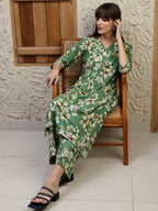 Floral Printed Co-Ords, Green - Hiral Fashion | Grocsy