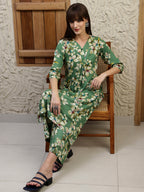 Floral Printed Co-Ords, Green - Hiral Fashion | Grocsy