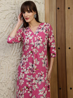 Floral Printed Co-Ords, Pink - Hiral Fashion | Grocsy