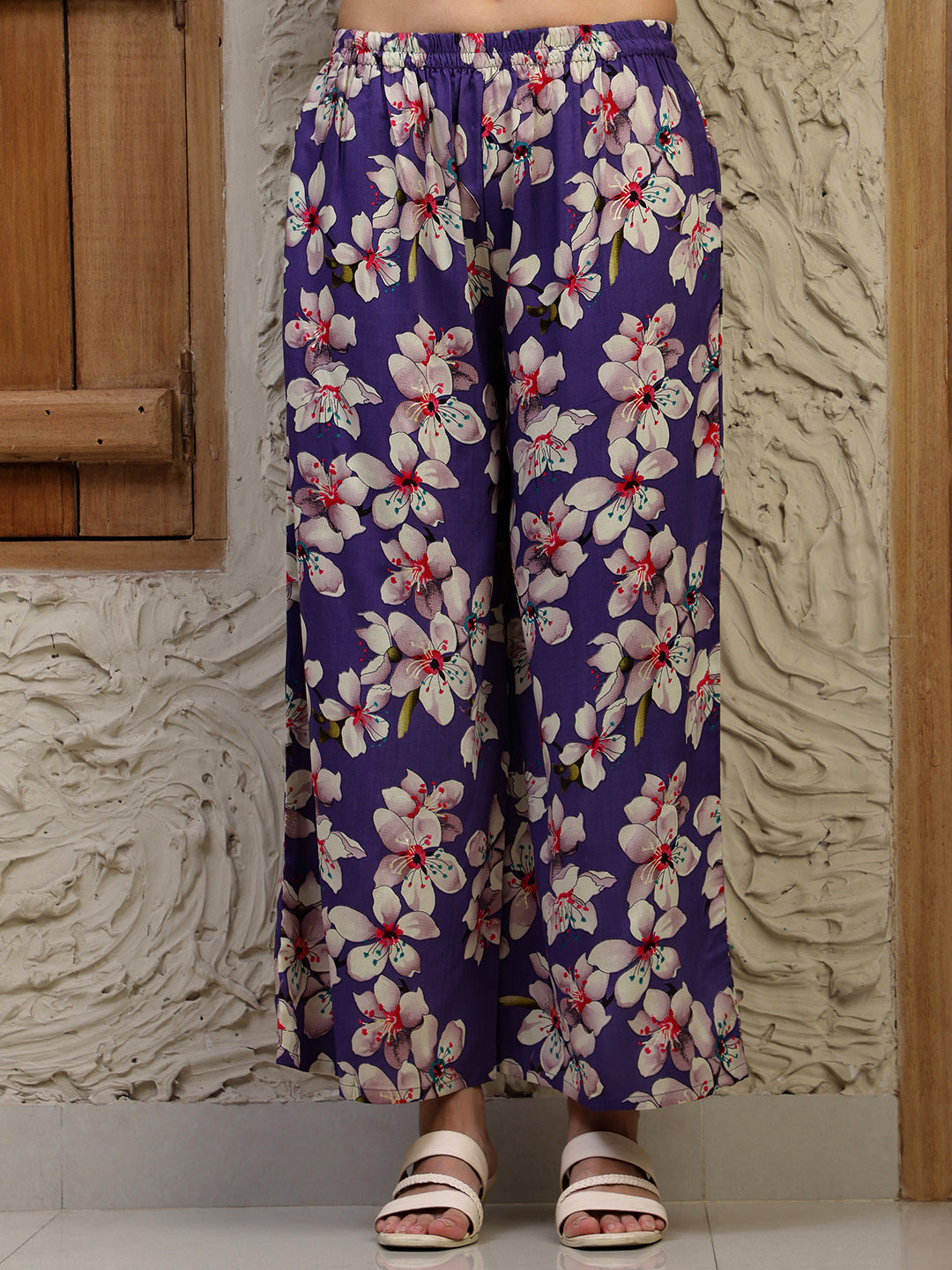Floral Printed Co-Ords, Purple - Hiral Fashion | Grocsy