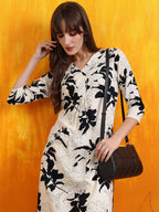 Floral Printed Co-Ords, White - Hiral Fashion | Grocsy