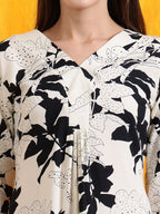 Floral Printed Co-Ords, White - Hiral Fashion | Grocsy