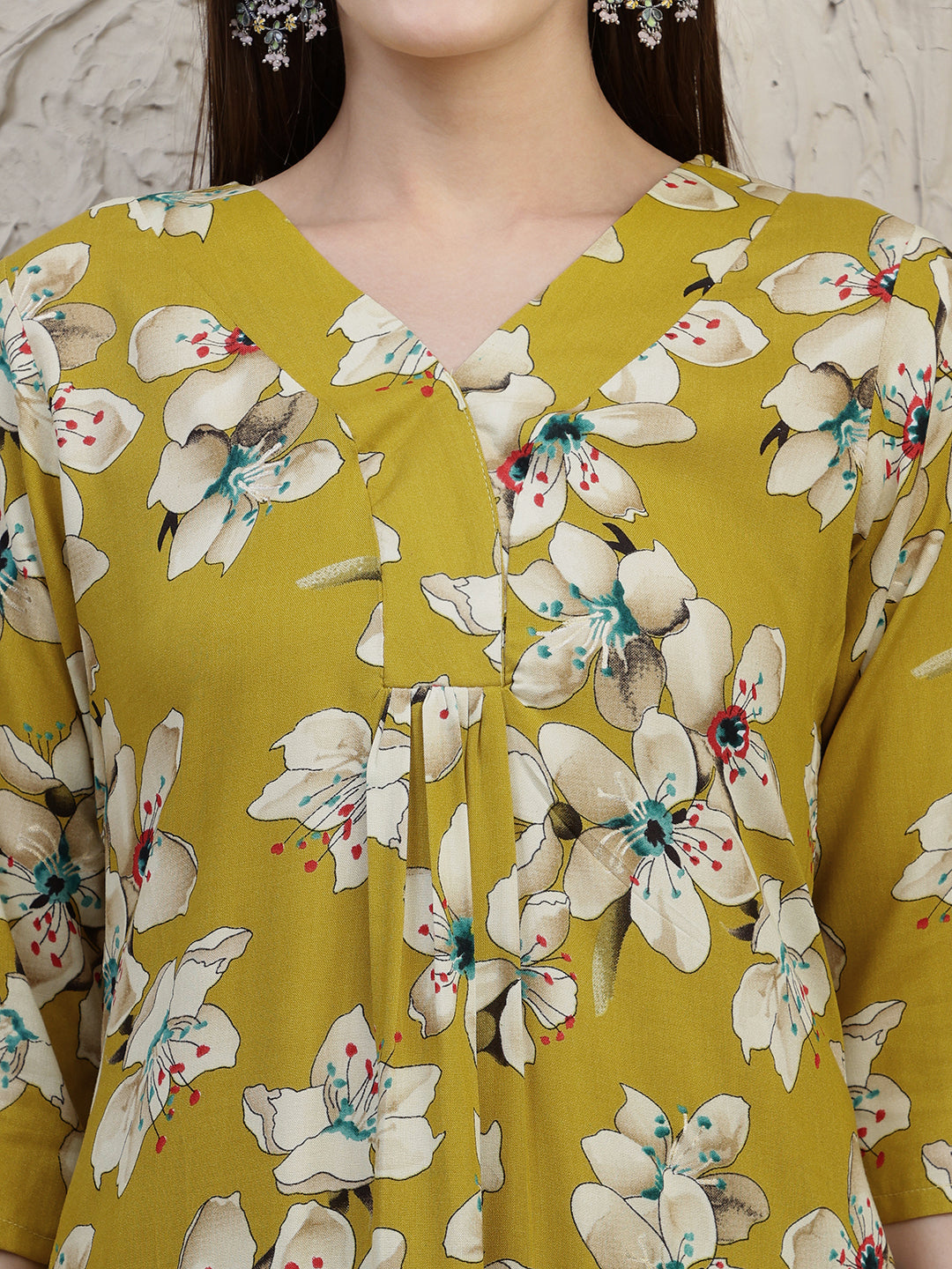Floral Printed Co-Ords, Mustard - Hiral Fashion | Grocsy