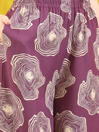 Embroidered & Floral Printed Kurta With Palazzo Co-Ords Set, Lavender - Hiral Fashion | Grocsy