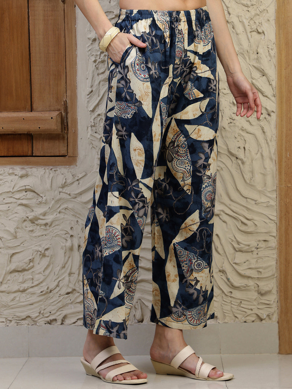 Versatile Printed Co-Ords, Navy Blue - Hiral Fashion | Grocsy
