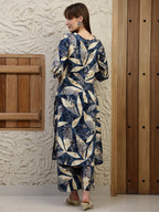 Versatile Printed Co-Ords, Navy Blue - Hiral Fashion | Grocsy