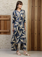 Versatile Printed Co-Ords, Navy Blue - Hiral Fashion | Grocsy
