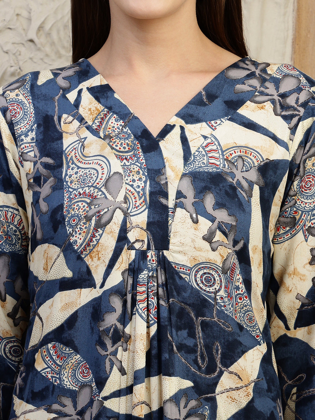 Versatile Printed Co-Ords, Navy Blue - Hiral Fashion | Grocsy