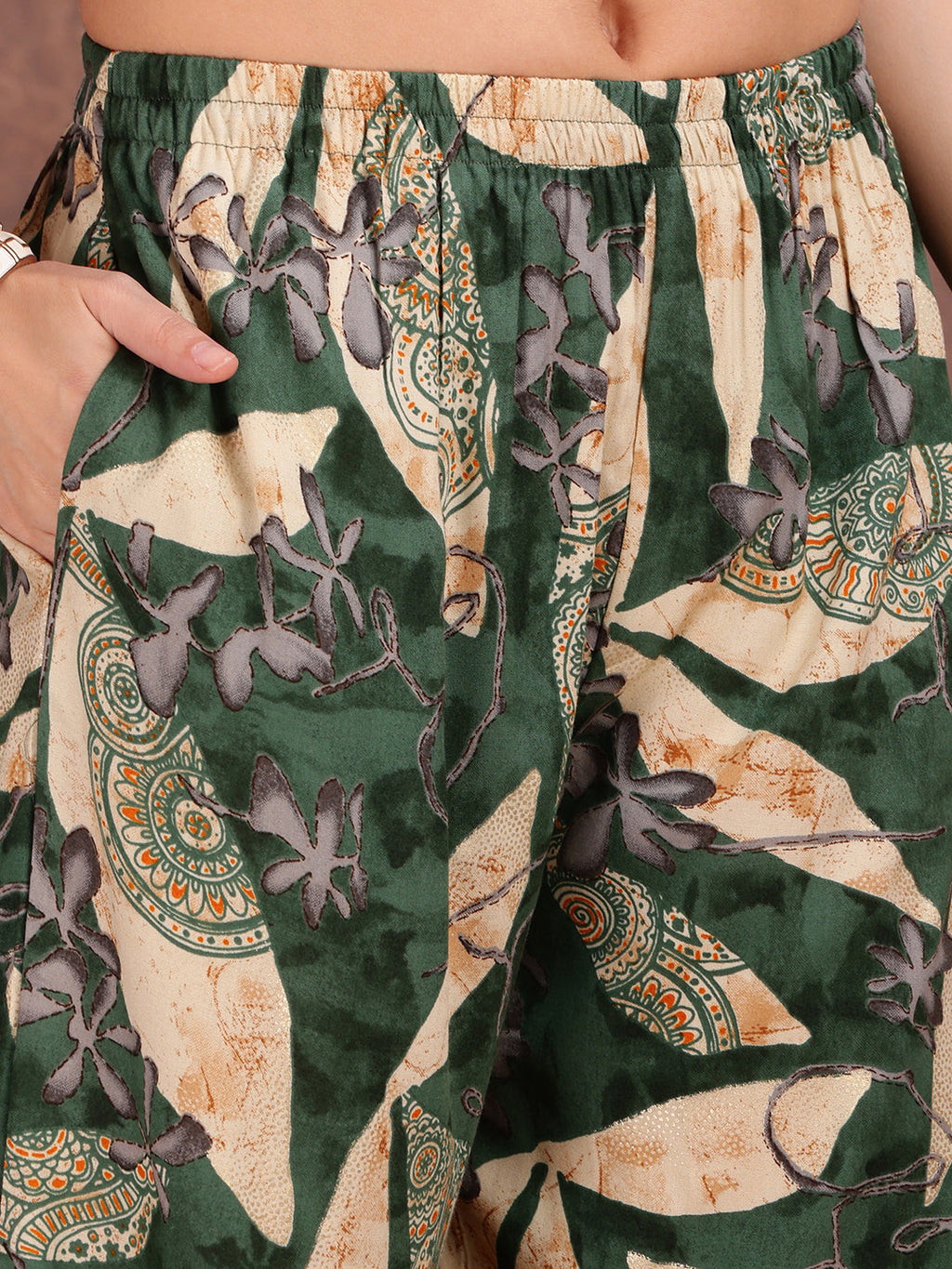 Versatile Printed Co-Ords, Green - Hiral Fashion | Grocsy