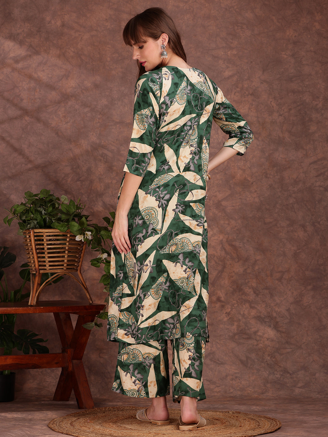 Versatile Printed Co-Ords, Green - Hiral Fashion | Grocsy