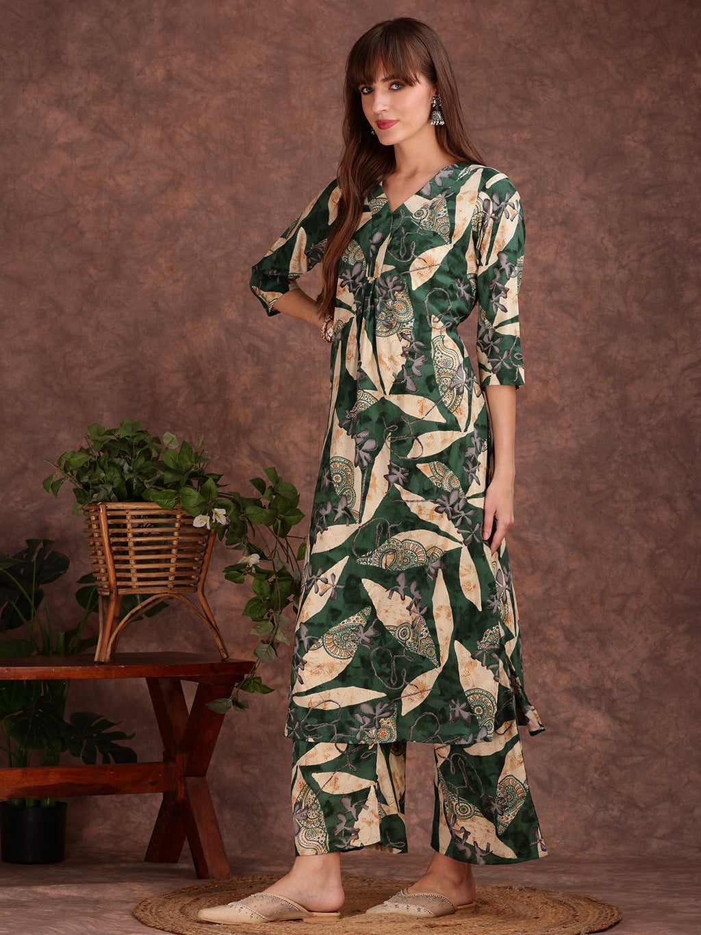 Versatile Printed Co-Ords, Green - Hiral Fashion | Grocsy