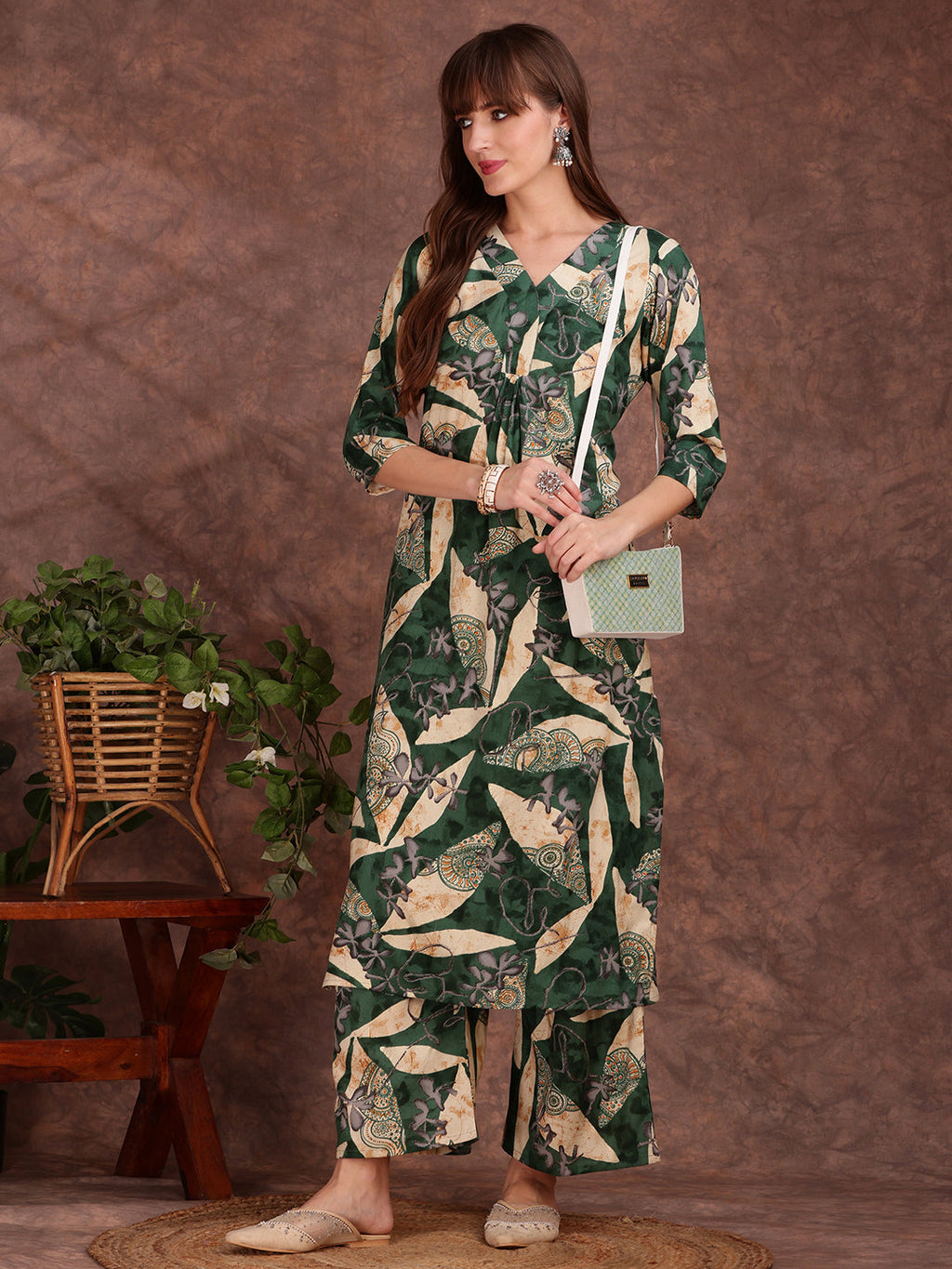 Versatile Printed Co-Ords, Green - Hiral Fashion | Grocsy