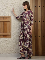 Versatile Printed Co-Ords, Purple - Hiral Fashion | Grocsy