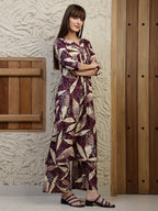 Versatile Printed Co-Ords, Purple - Hiral Fashion | Grocsy