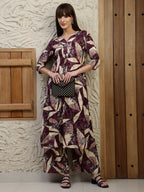 Versatile Printed Co-Ords, Purple - Hiral Fashion | Grocsy