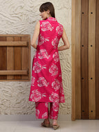 Botanical Printed Co Ords Set, Pink - Hiral Fashion | Grocsy