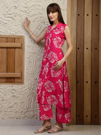 Botanical Printed Co Ords Set, Pink - Hiral Fashion | Grocsy