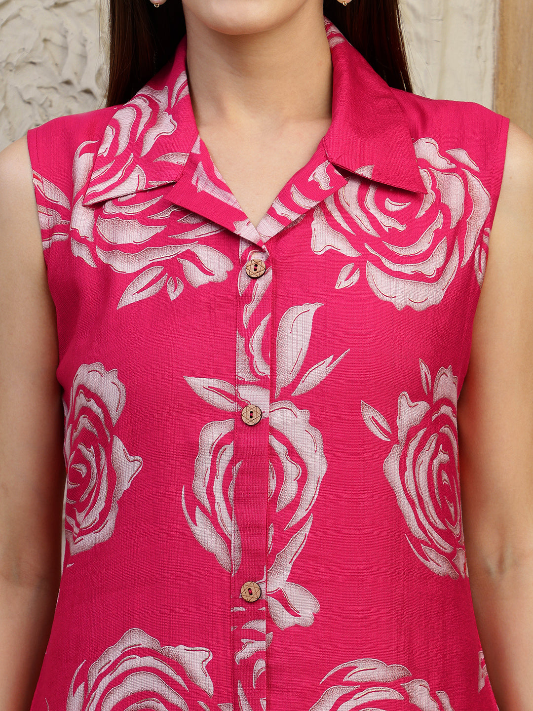 Botanical Printed Co Ords Set, Pink - Hiral Fashion | Grocsy