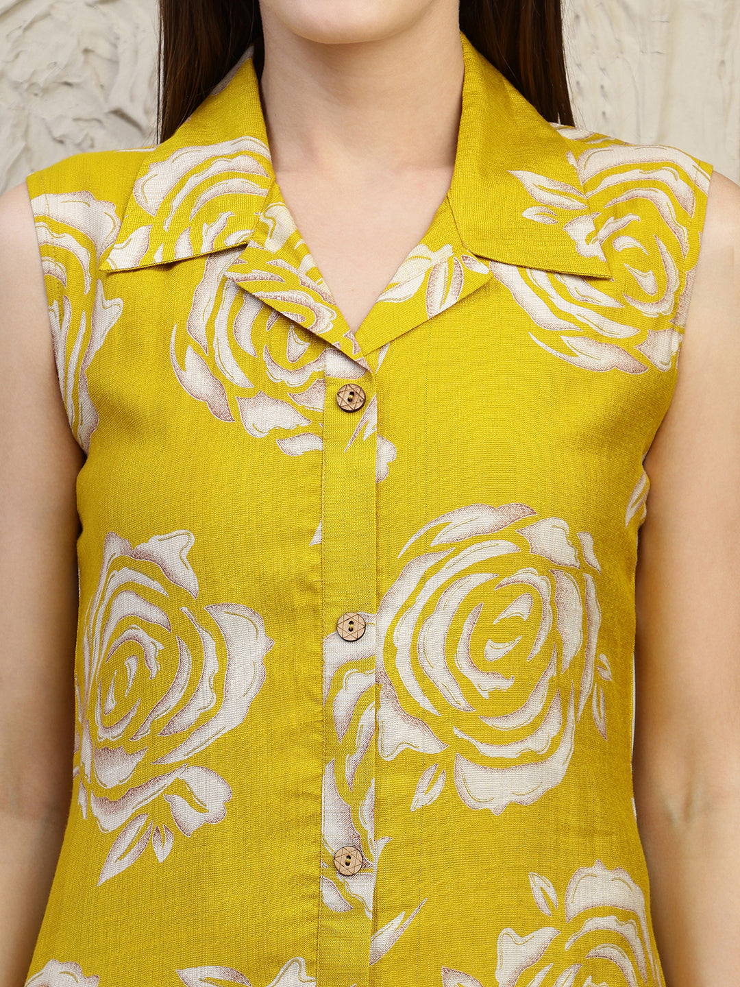 Botanical Printed Co Ords Set, Mustard - Hiral Fashion | Grocsy