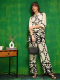 Versatile Printed Co-Ords, Cream - Hiral Fashion | Grocsy