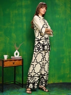 Versatile Printed Co-Ords, Cream - Hiral Fashion | Grocsy