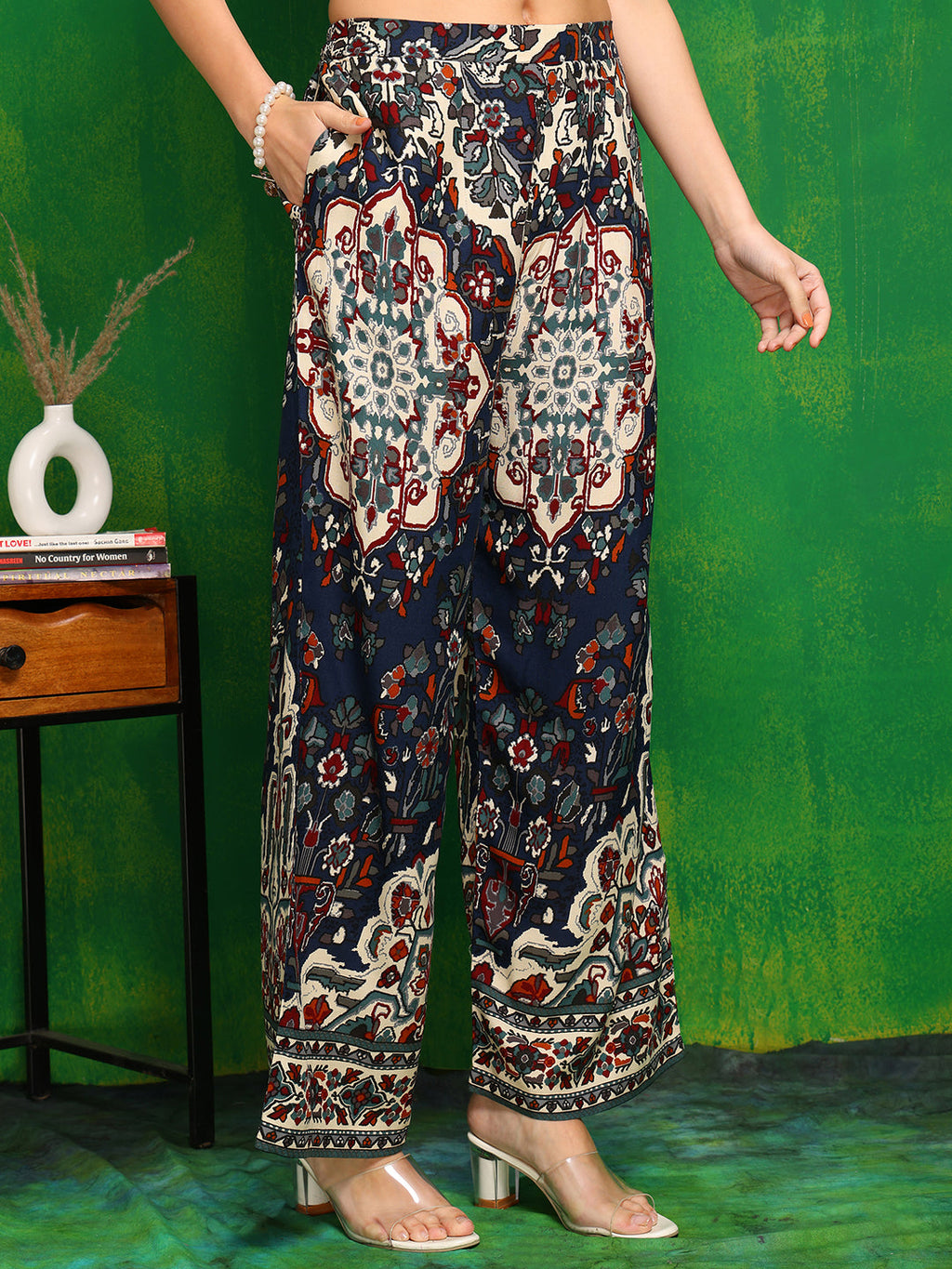 Versatile Printed Co-Ords, Navy Blue - Hiral Fashion | Grocsy