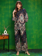 Versatile Printed Co-Ords, Navy Blue - Hiral Fashion | Grocsy