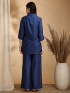 Colour Blocked Co-Ords, Blue - Hiral Fashion | Grocsy