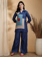 Colour Blocked Co-Ords, Blue - Hiral Fashion | Grocsy