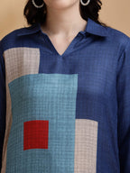 Colour Blocked Co-Ords, Blue - Hiral Fashion | Grocsy