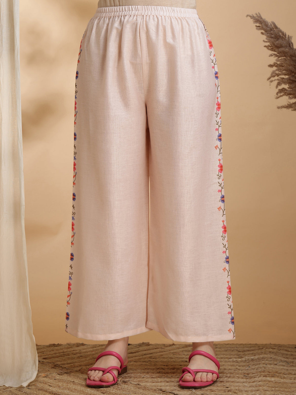 Floral Prints Co-Ords, Beige - Hiral Fashion | Grocsy