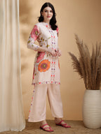 Floral Prints Co-Ords, Beige - Hiral Fashion | Grocsy
