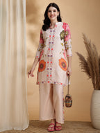 Floral Prints Co-Ords, Beige - Hiral Fashion | Grocsy