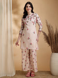 Floral Prints Co-Ords, Beige - Hiral Fashion | Grocsy