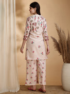 Floral Prints Co-Ords, Beige - Hiral Fashion | Grocsy