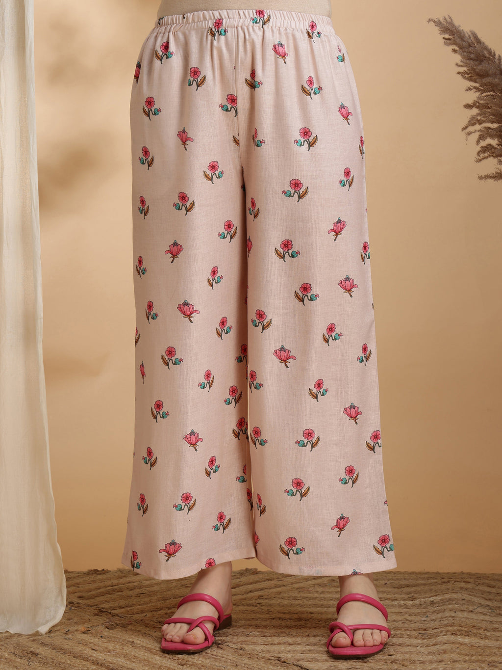Floral Prints Co-Ords, Beige - Hiral Fashion | Grocsy