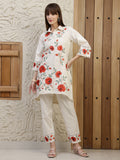 Placement Embroidered Co Ords, Cream - Hiral Fashion | Grocsy