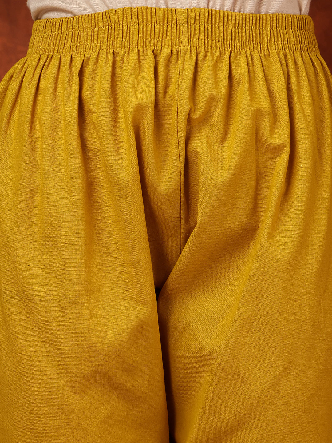 Placement Floral Front Buttoned Kurta With Pant, Mustard - Hiral Fashion | Grocsy