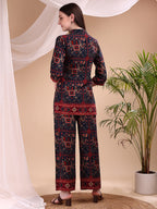 Printed Versatile Co-Ords, Navy Blue - Hiral Fashion | Grocsy