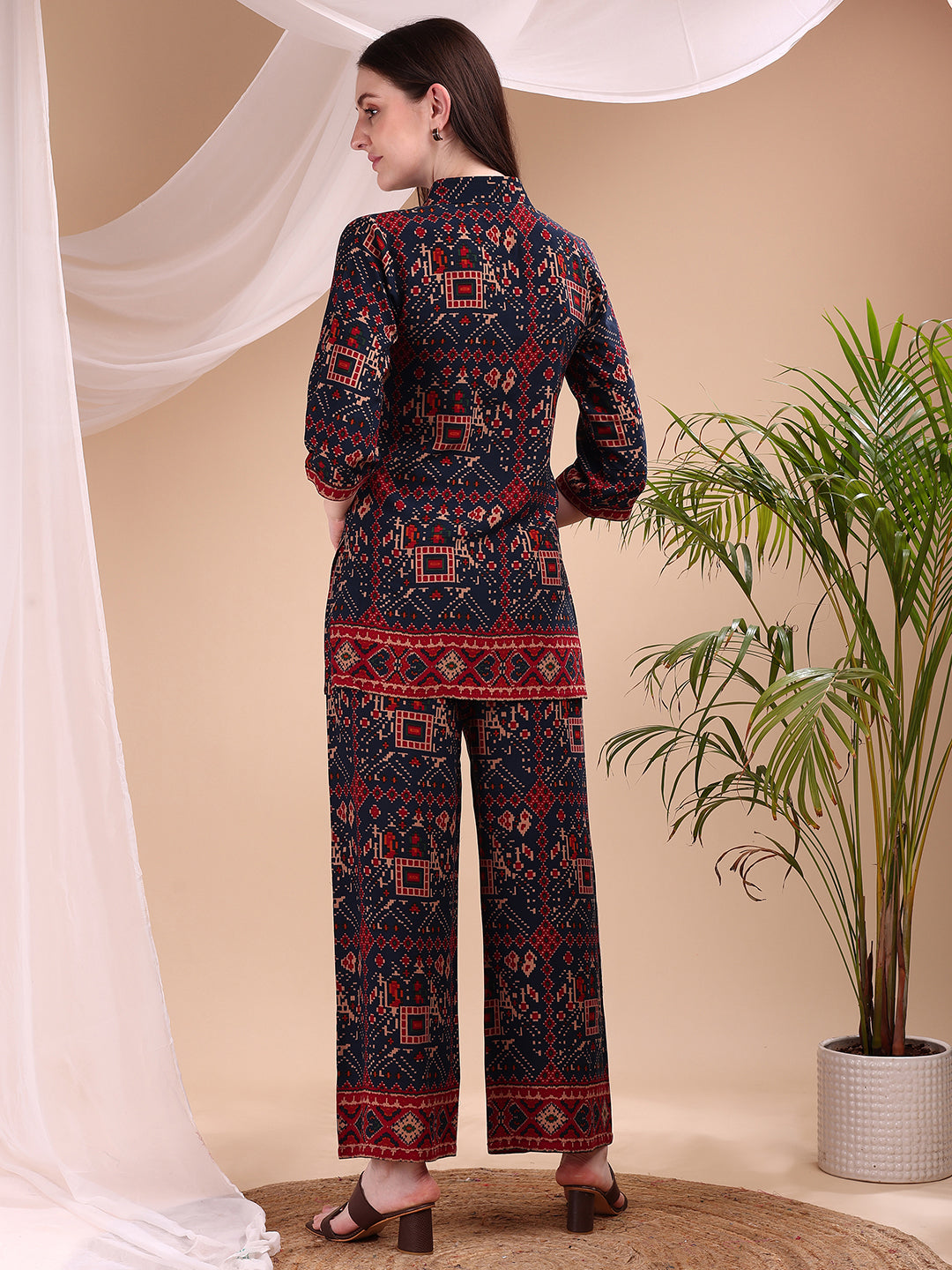 Printed Versatile Co-Ords, Navy Blue - Hiral Fashion | Grocsy