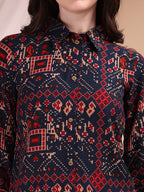 Printed Versatile Co-Ords, Navy Blue - Hiral Fashion | Grocsy