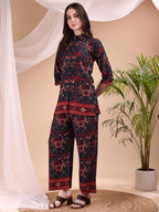 Printed Versatile Co-Ords, Navy Blue - Hiral Fashion | Grocsy