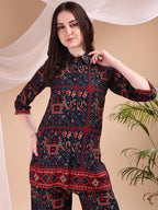 Printed Versatile Co-Ords, Navy Blue - Hiral Fashion | Grocsy