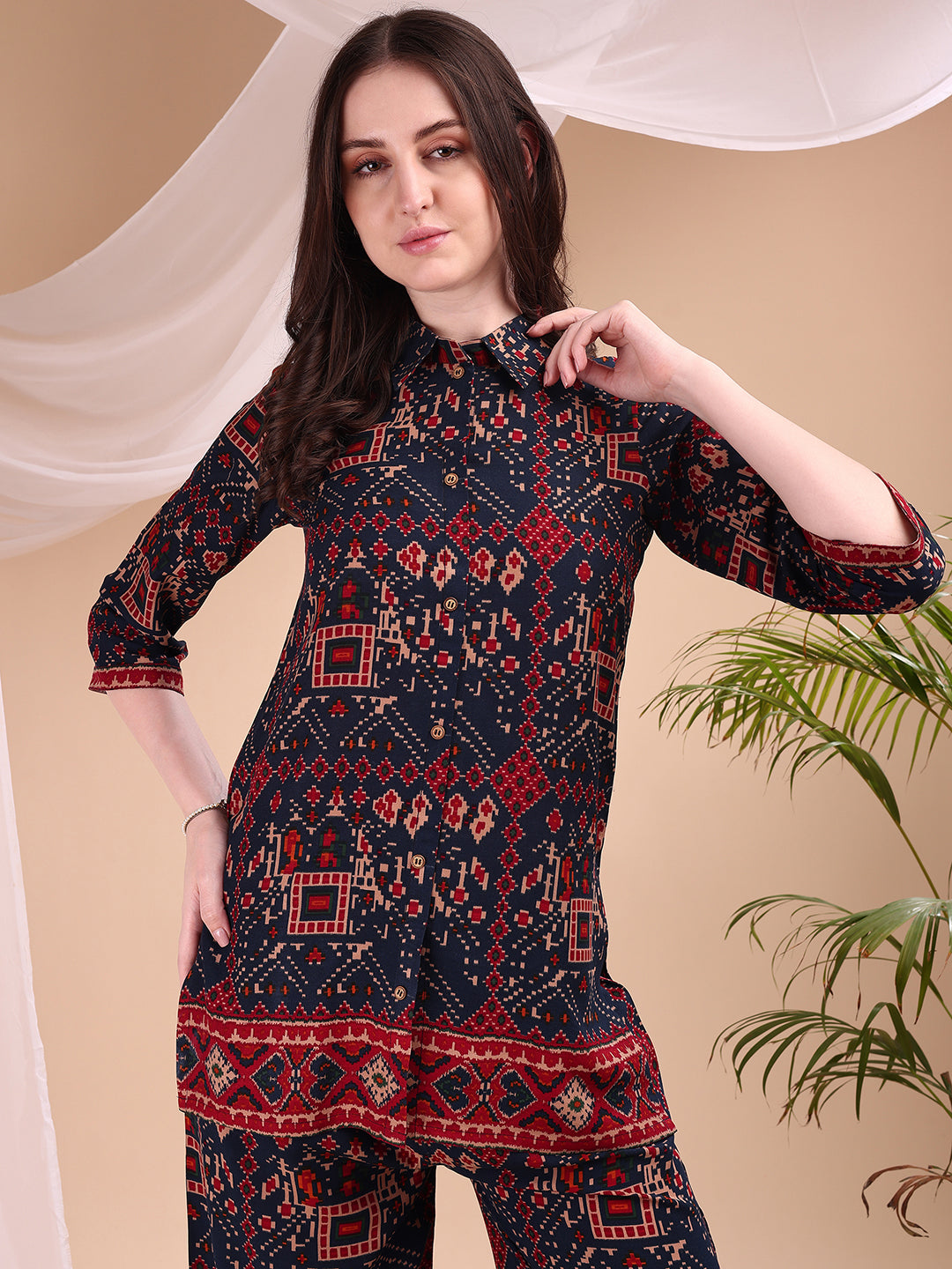Printed Versatile Co-Ords, Navy Blue - Hiral Fashion | Grocsy