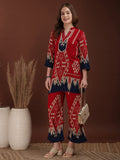 Indie Printed Co-Ords, Pink - Hiral Fashion | Grocsy