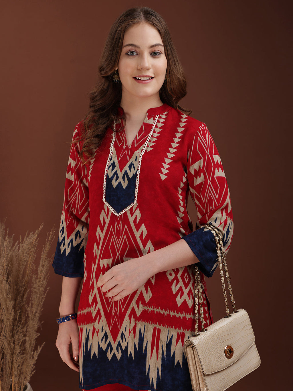 Indie Printed Co-Ords, Pink - Hiral Fashion | Grocsy