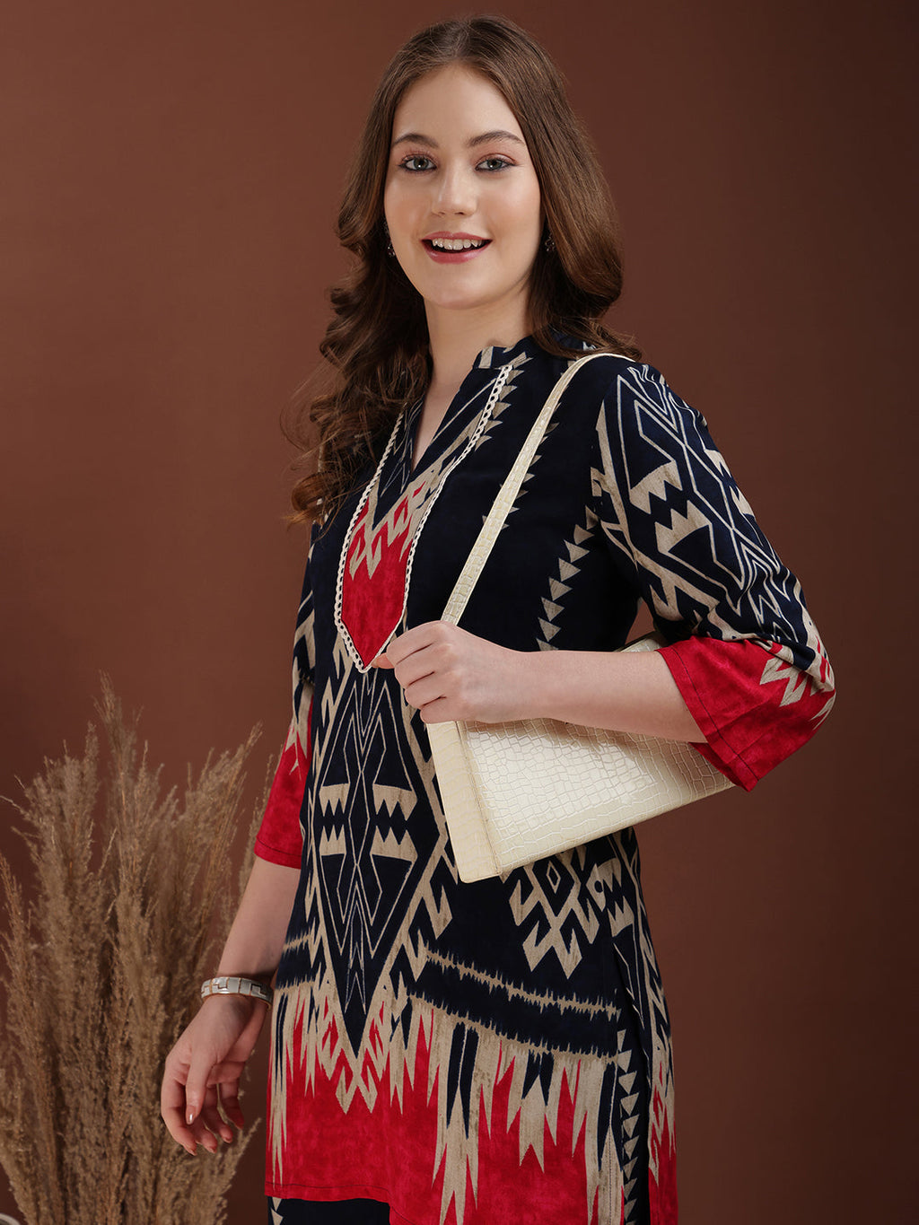 Indie Printed Co-Ords, Navy Blue - Hiral Fashion | Grocsy