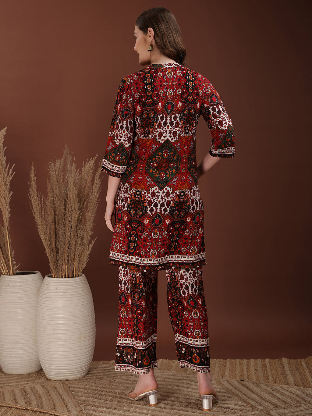 Floral & Geometrical Printed Co-Ords, Multicolor - Hiral Fashion | Grocsy